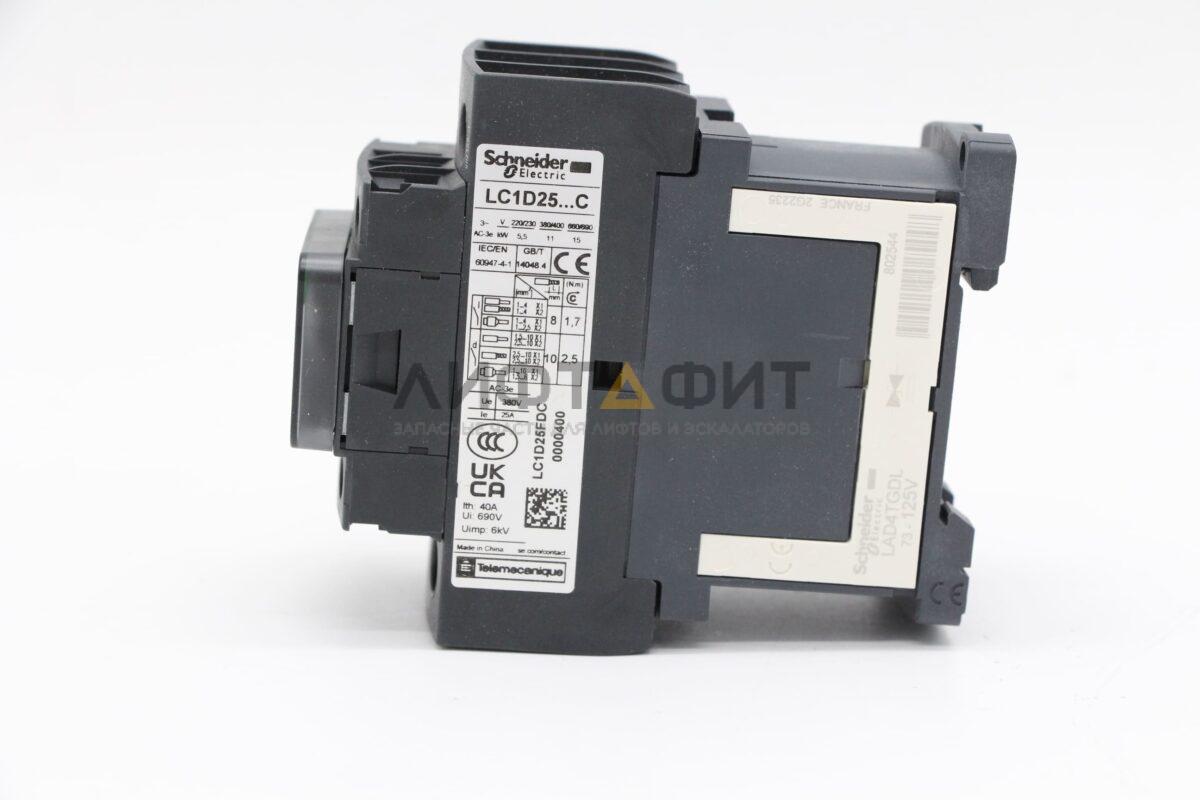 Контактор 110VDC 25A, 1НО+1НЗ, LC1D25FD, Schneider Electric