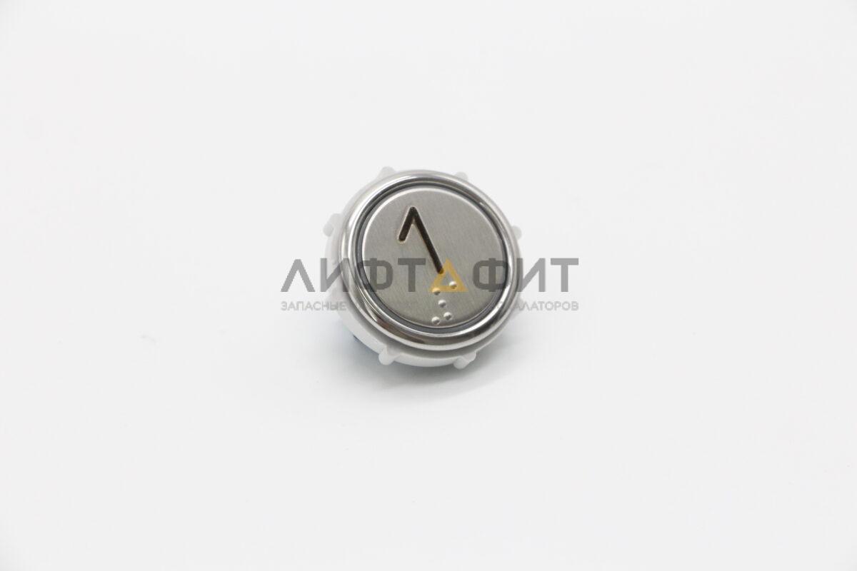 Кнопка ACHILLE "1" с брайлем, красн. подсветка, v.2 VEGA КМЗ