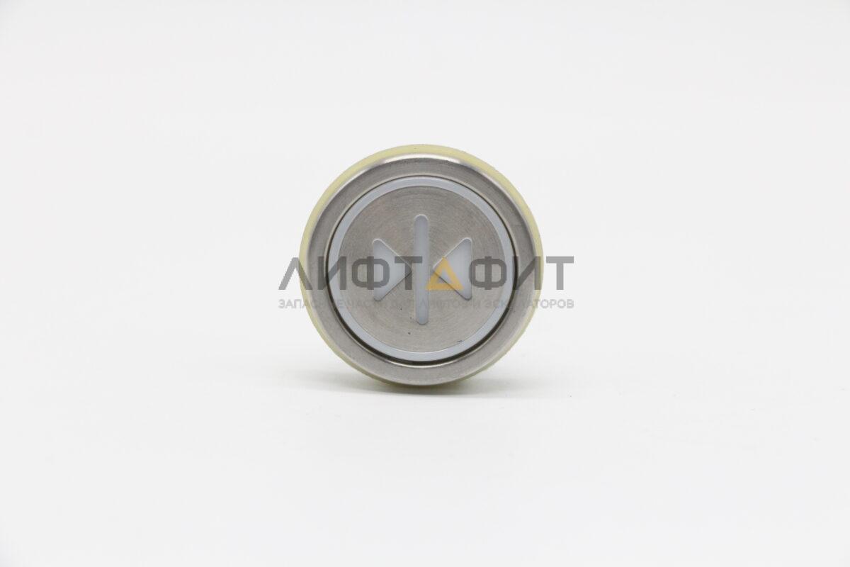 Кнопка приказа, белая подсветка, круглая, серебро с рамкой "закрытие" этаж AVDBUT, Kone