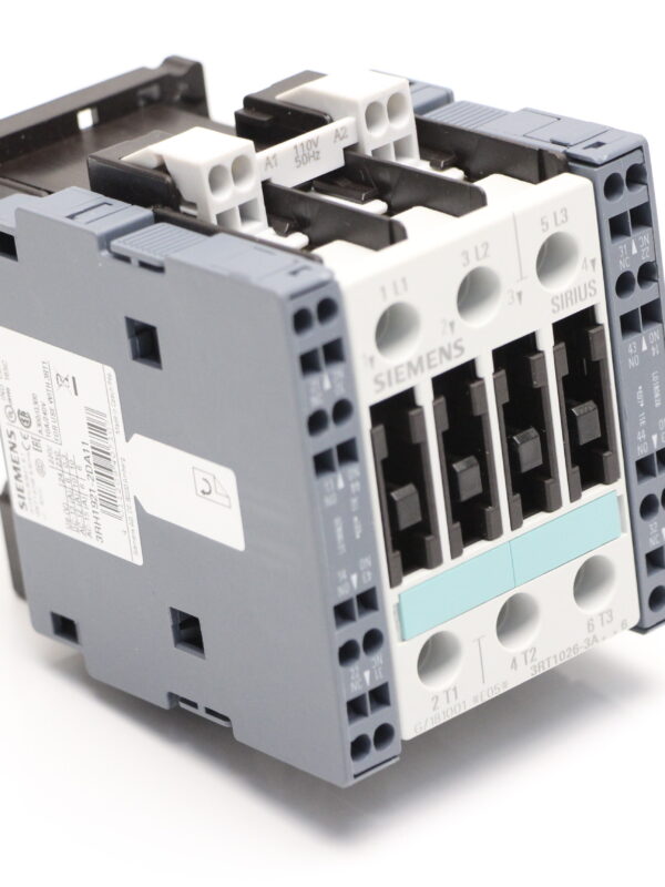 Контактор 25A, 11kW / 400 V, 2 NO+2 NC, 110V, 50Hz, 3RT1026-3AF06, Siemens