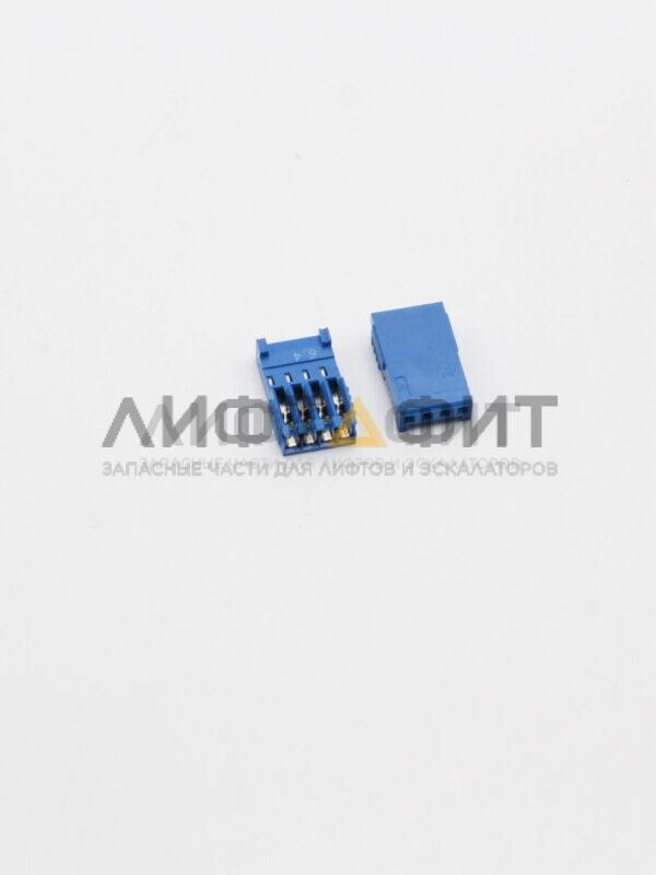 281783-4 Разъем, Каб.розетка 1х4 конт.шаг 2.54 мм AMPMODUTE Connectivity